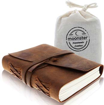 Leather Journal Writing Notebook From Moonster